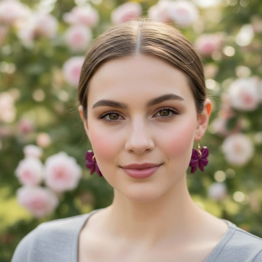 Australian handmade dangle earrings Cute Bows worn for playful everyday style