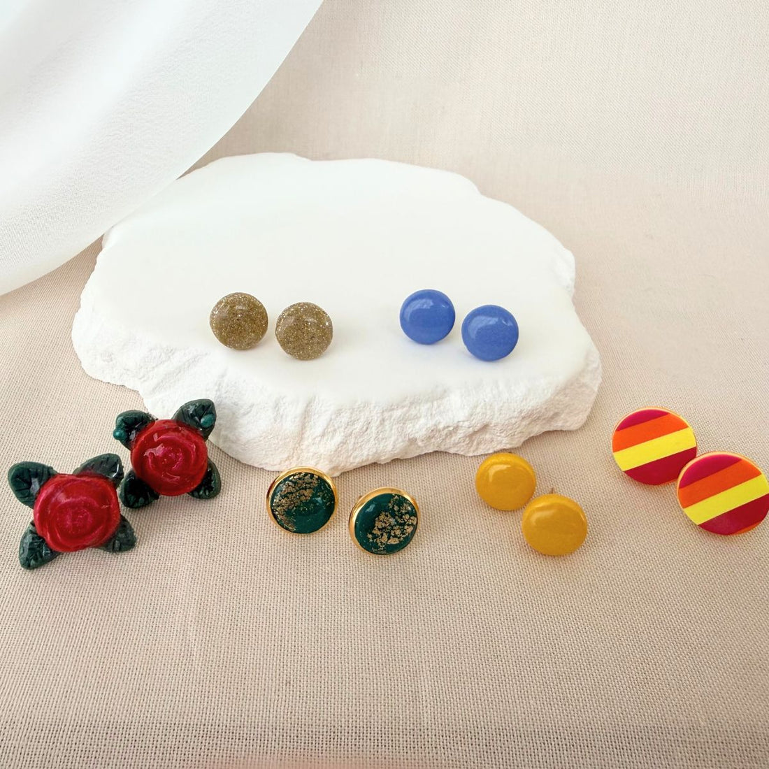 Colourful Australian handmade stud earrings