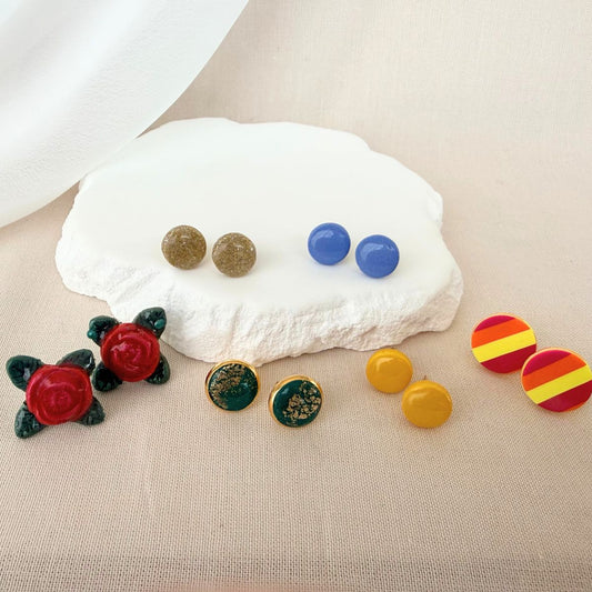 Colourful Australian handmade stud earrings