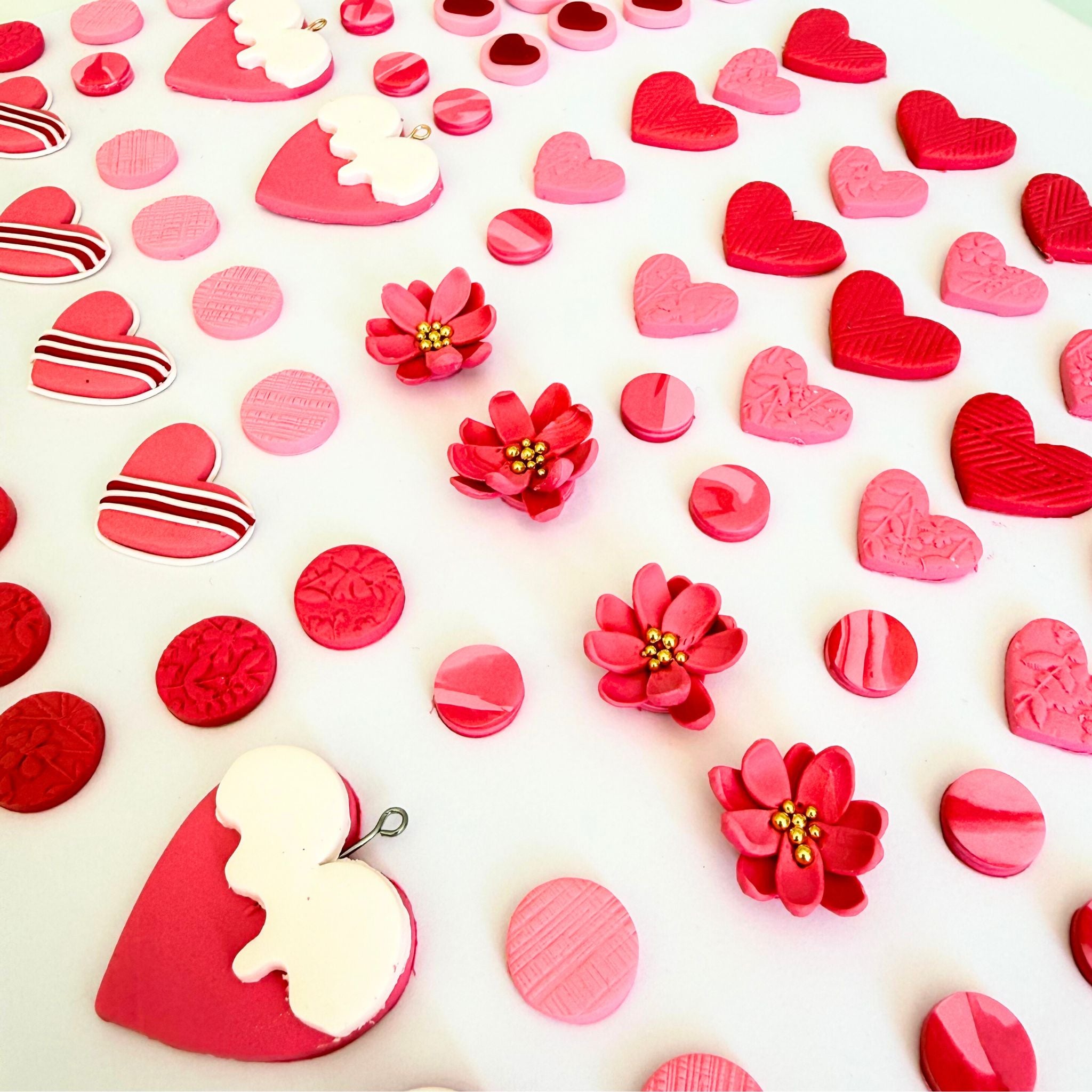 Australian handmade earrings in polymer clay ready for baking