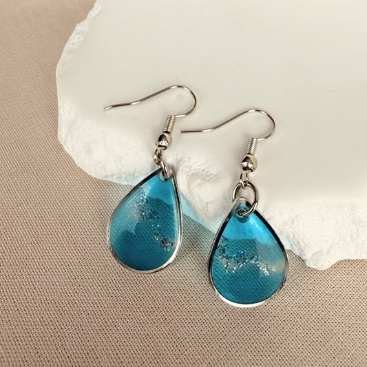 Australian handmade earrings Coastal Glow shown in small size