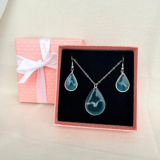 Australian handmade jewellery gift set Coastal Glow necklaces and earrings set
