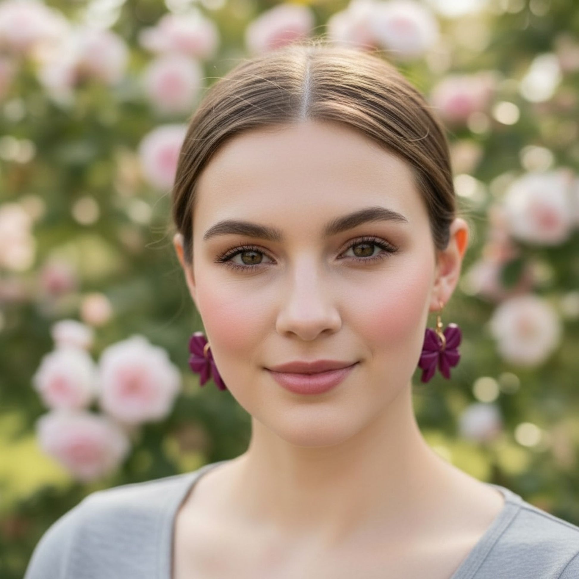 Australian handmade dangle earrings Cute Bows worn for playful everyday style 