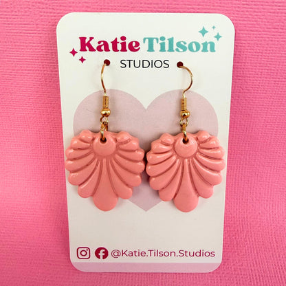 Handmade dangle earrings Pink Delight in Gift Packaging