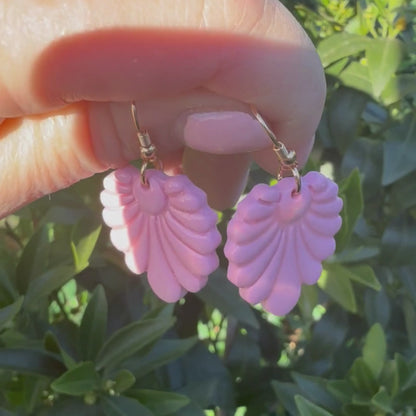 Video of Australian handmade dangle earrings Pink Delight showing playful movement