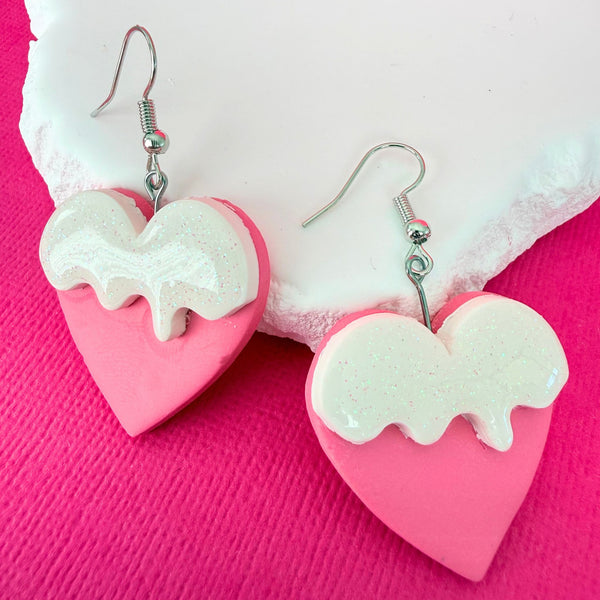 Australian handmade earrings with a glossy resin finish