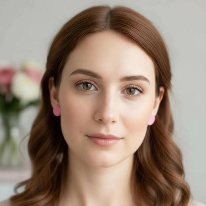 Australian handmade stud earrings Sweet Details Trio worn for whimsical everyday sparkle