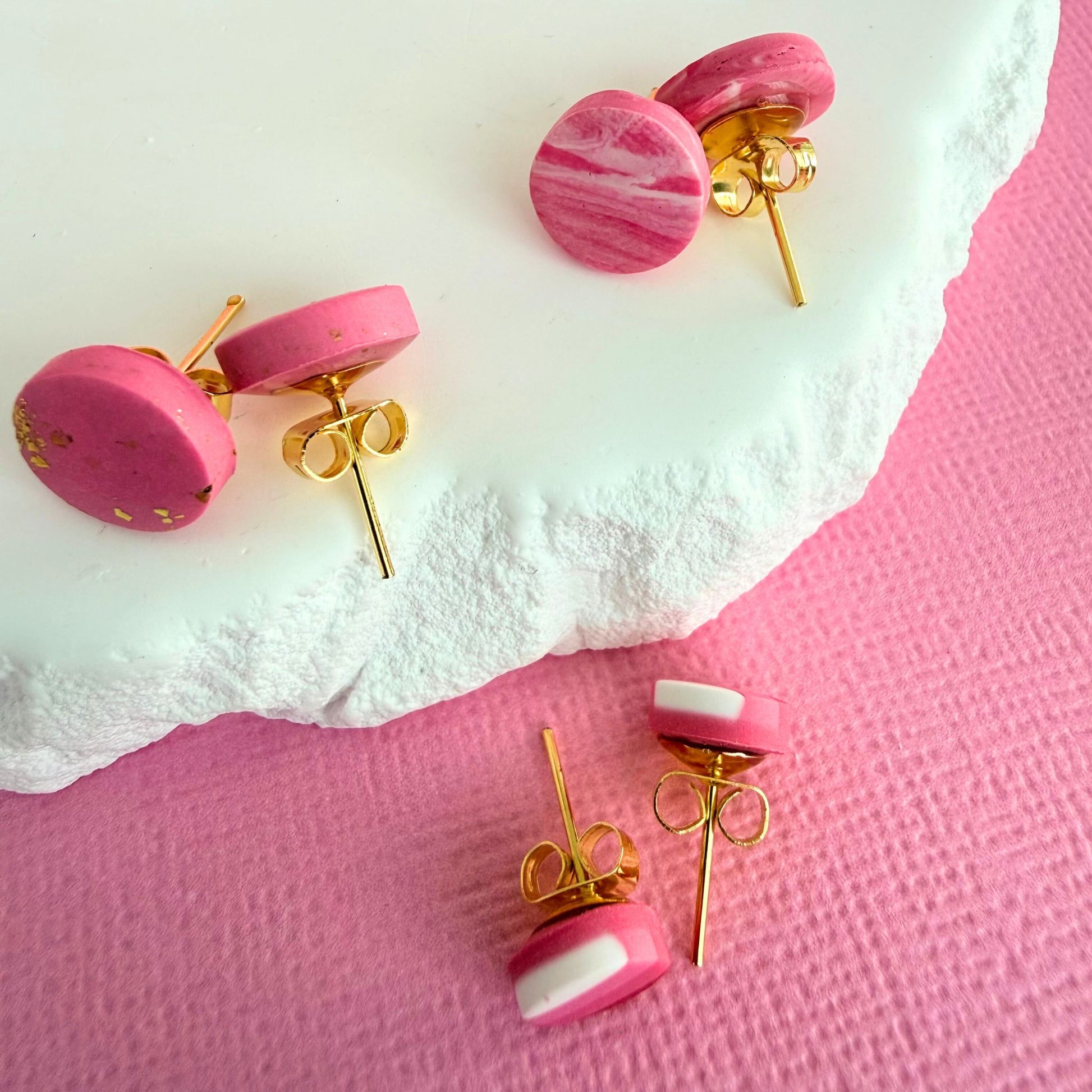 Australian handmade stud earrings Sweet Little Things Trio with gold findings