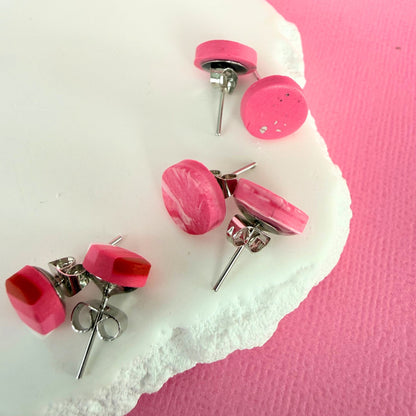 Australian handmade stud earrings Sweet Little Things Trio with silver findings