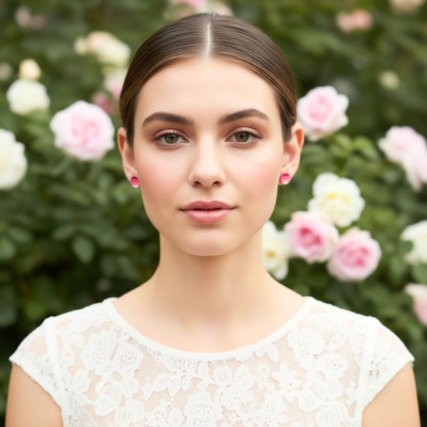 Australian handmade stud earrings Sweet Little Things Trio worn for playful everyday style